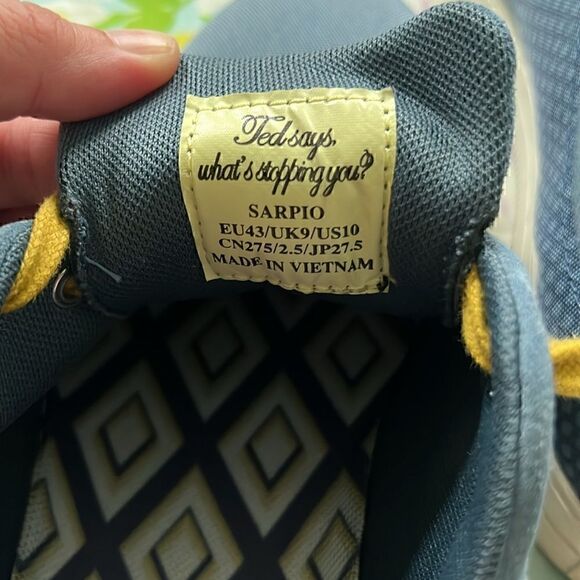 Ted Baker Sarpio Sneakers Blue Yellow - 10 - Picture 4 of 15